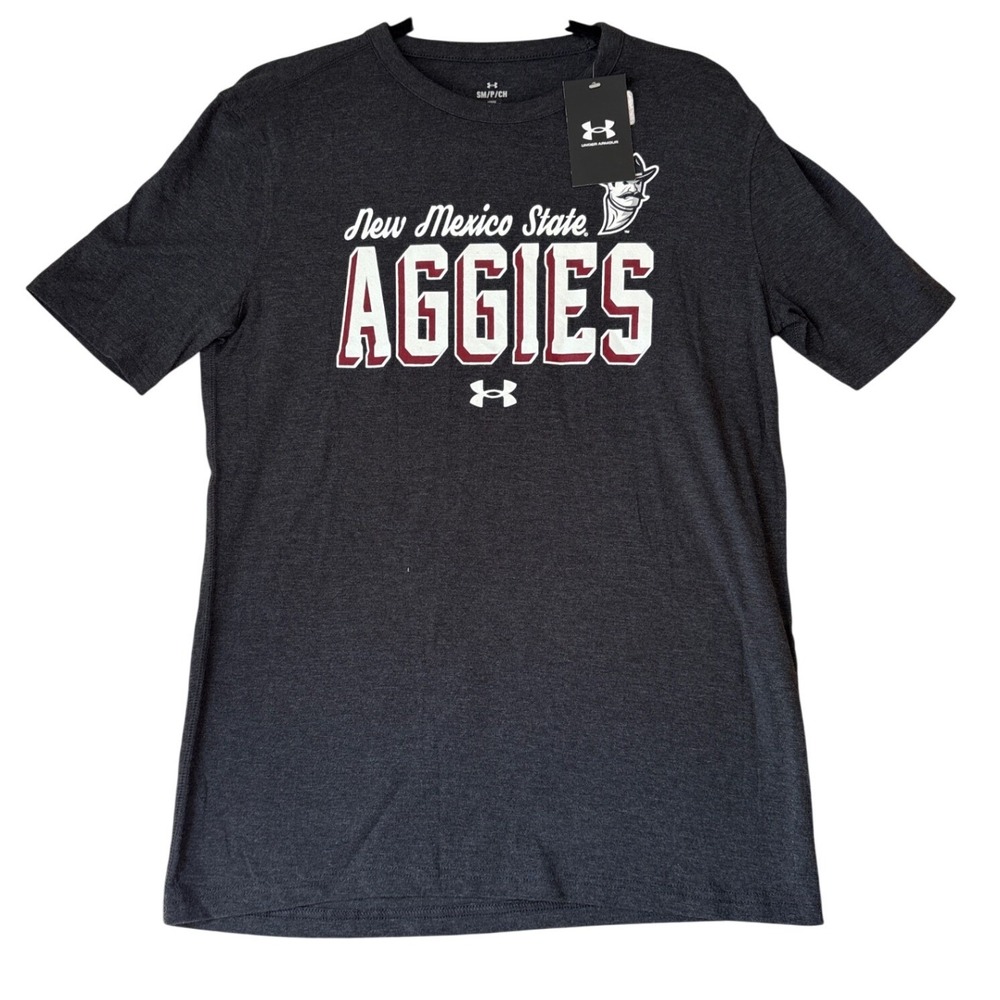 Under Armour T-Shirt Women Grey New Mexico State Aggies Graphic SIZE Small NWT